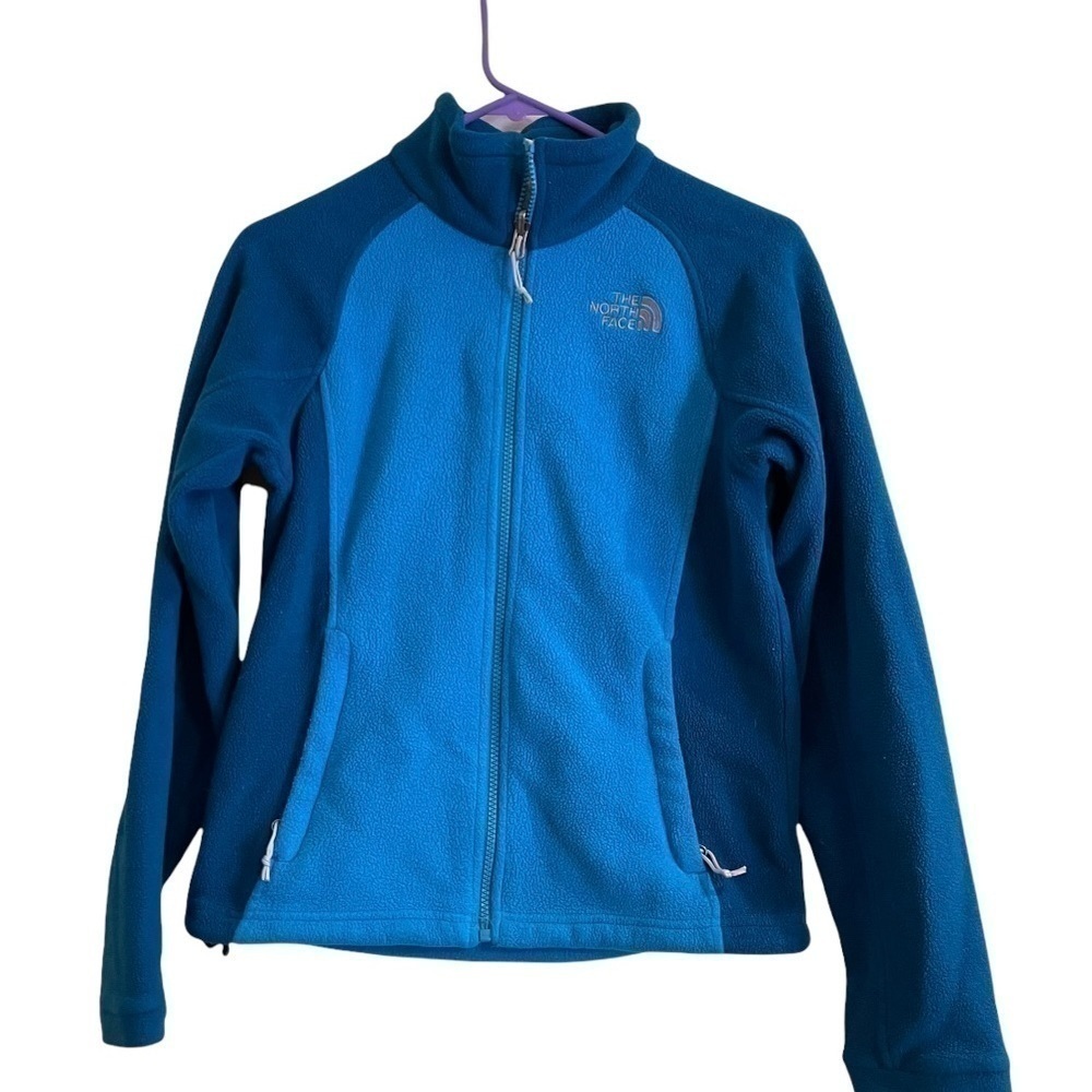 THE NORTH FACE Blue Fleece Full Zip Jacket Coat - Picture 1 of 5